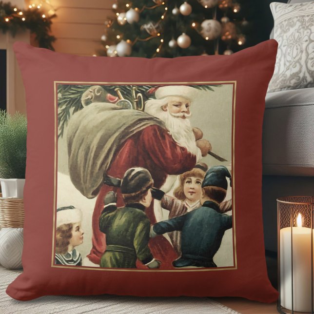  Sinterklaas Kerst Sierkussen (vintage Christmas decor, retro Santa Claus Christmas pillow for living room couch)