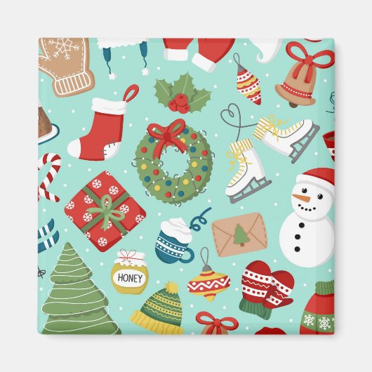 Sinterklaas kerstbekers gepersonaliseerd magneet (Voorkant)