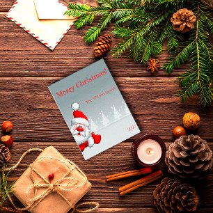 Sinterklaas Kerstboom sneeuwbos Briefkaart