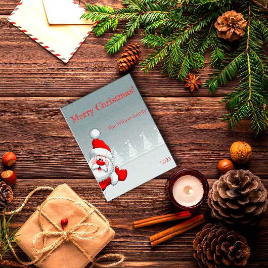 Sinterklaas Kerstboom sneeuwbos Briefkaart