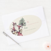 Sinterklaas Kerstcadeau Label stickers (Envelop)