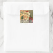  Sinterklaas Kerstmis Adreslabel Vierkante Sticker (Tas)