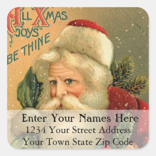  Sinterklaas Kerstmis Adreslabel Vierkante Sticker