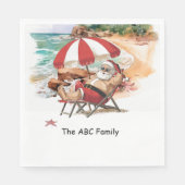 Sinterklaas Kerstmis in juli op het strand Servet (Voorkant)
