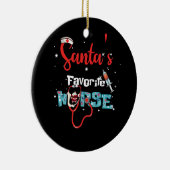 Sinterklaas kerststethoscoop, favoriete zuster keramisch ornament (Rechts)