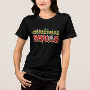 Sinterklaas Kerstteam Mooie Kerst Matching Onts Tri-Blend Shirt