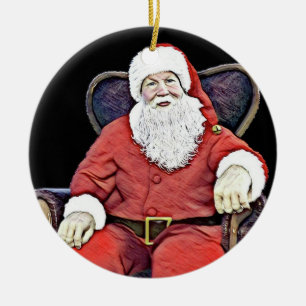 Sinterklaas kijkt keramisch ornament