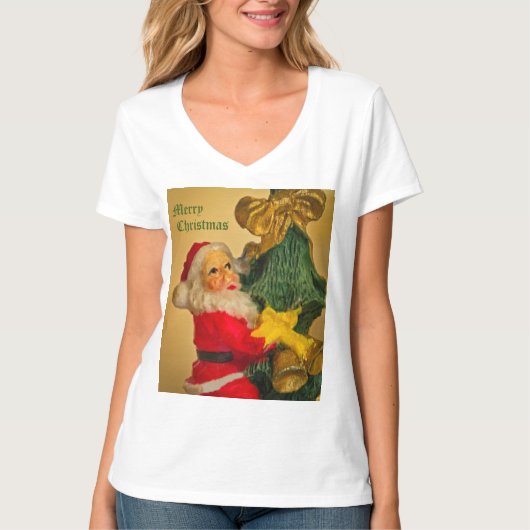 Sinterklaas Klimmen de Kerstboom -  T-shirt (Voorkant)