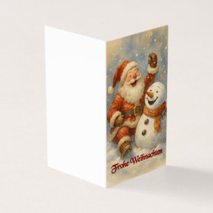 Sinterklaas lacht in wintermagie kaart