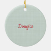 Sinterklaas met aangepaste rendel- en bovenlaag keramisch ornament (Achterkant)