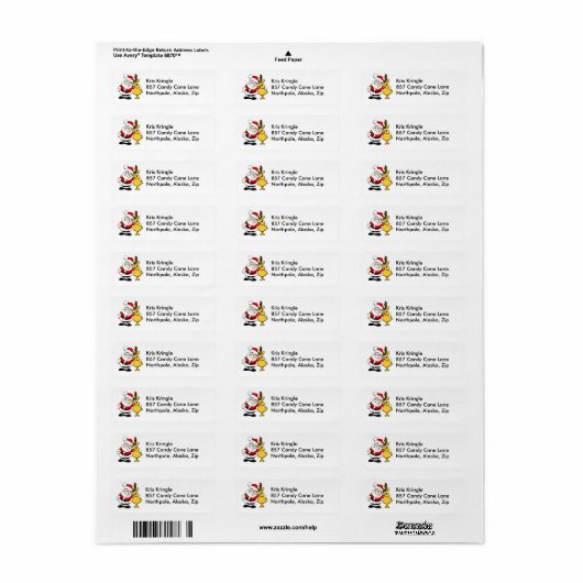 Sinterklaas met Adresetiketten Etiket (Full Sheet)
