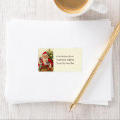 Sinterklaas met adreslabel voor speelgoed etiket (Insitu)