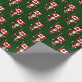 Sinterklaas met aftekening van Canada Cadeaupapier (Hoek)