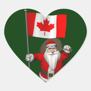 Sinterklaas met aftekening van Canada Hart Sticker