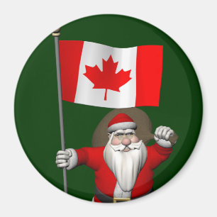 Sinterklaas met aftekening van Canada Magneet