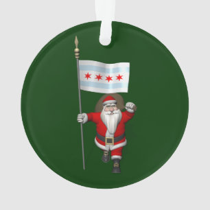 Sinterklaas met aftekening van Chicago Ornament