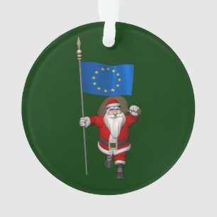 Sinterklaas met aftekening van de Europese Unie Ornament