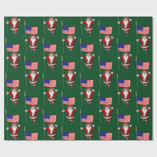 Sinterklaas met aftekening van de Verenigde Staten Cadeaupapier (Vlak)