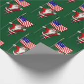 Sinterklaas met aftekening van de Verenigde Staten Cadeaupapier (Hoek)