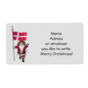 Sinterklaas met aftekening van Denemarken Dannebro Etiket