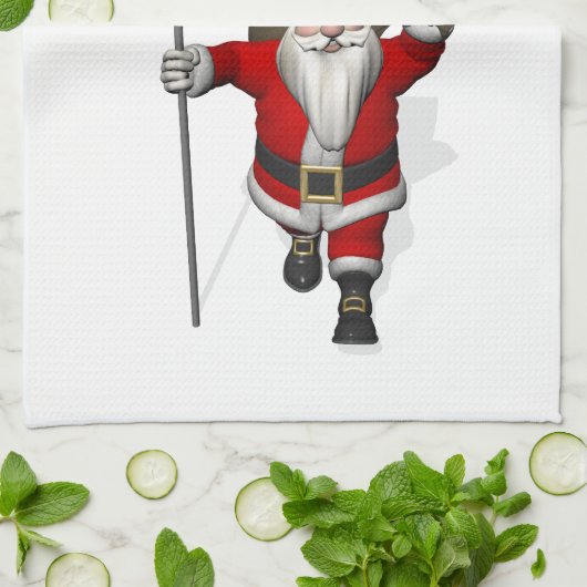 Sinterklaas met aftekening van Frankrijk Theedoek (Gevouwen)