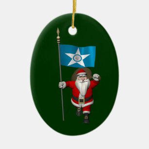 Sinterklaas met aftekening van Houston Keramisch Ornament