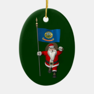 Sinterklaas met aftekening van Idaho Keramisch Ornament