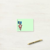 Sinterklaas met aftekening van Idaho Post-it® Notes (Op bureau)