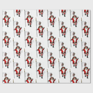 Sinterklaas met aftekening van Illinois Cadeaupapier