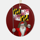 Sinterklaas met aftekening van Maryland Keramisch Ornament (Links)