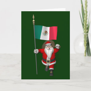 Sinterklaas met aftekening van Mexico Feestdagen Kaart