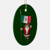 Sinterklaas met aftekening van Mexico Keramisch Ornament (Rechts)