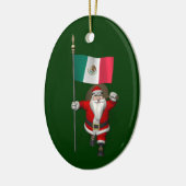 Sinterklaas met aftekening van Mexico Keramisch Ornament (Links)