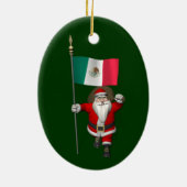 Sinterklaas met aftekening van Mexico Keramisch Ornament (Achterkant)