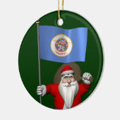 Sinterklaas met aftekening van Minnesota Keramisch Ornament (Links)