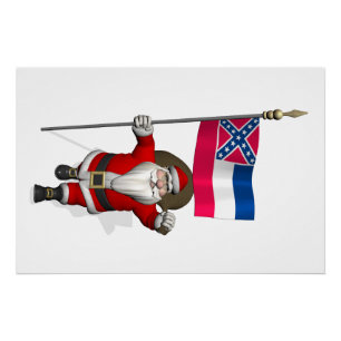 Sinterklaas met aftekening van Mississippi Perfect Poster