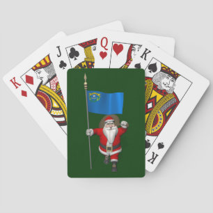 Sinterklaas met aftekening van Nevada Speelkaarten