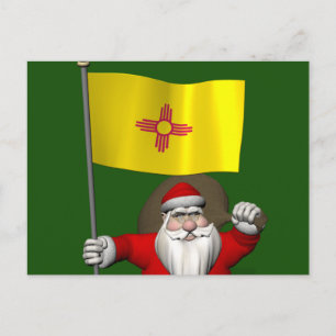 Sinterklaas met aftekening van nieuw Mexico Feestdagenkaart