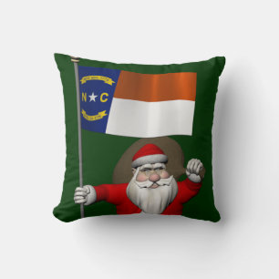 Sinterklaas met aftekening van North Carolina Kussen