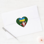 Sinterklaas met aftekening van Oekraïne Hart Sticker (Envelop)