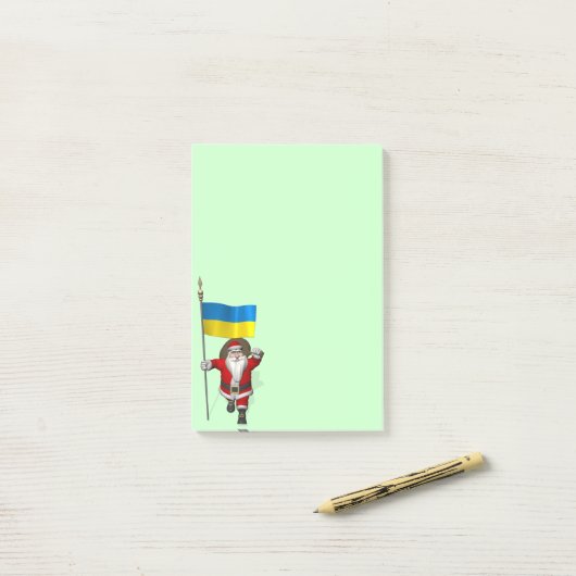 Sinterklaas met aftekening van Oekraïne Post-it® Notes (Op bureau)