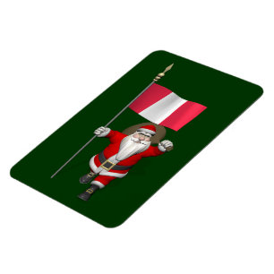 Sinterklaas met aftekening van Peru Magneet