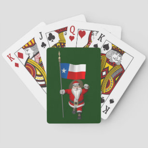Sinterklaas met aftekening van Texas Pokerkaarten