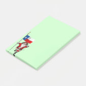 Sinterklaas met aftekening van Texas Post-it® Notes (Schuin)