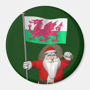 Sinterklaas met aftekening van Wales Magneet