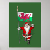 Sinterklaas met aftekening van Wales Poster (Voorkant)