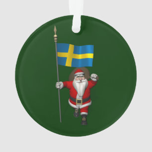 Sinterklaas met aftekening van Zweden Ornament