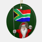 Sinterklaas met aftreden uit Zuid-Afrika Keramisch Ornament (Links)