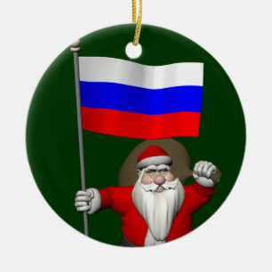 Sinterklaas met aftreden van Rusland Keramisch Ornament