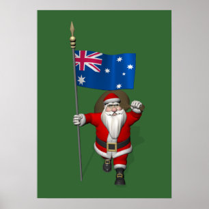 Sinterklaas met Australische aftekening Poster
